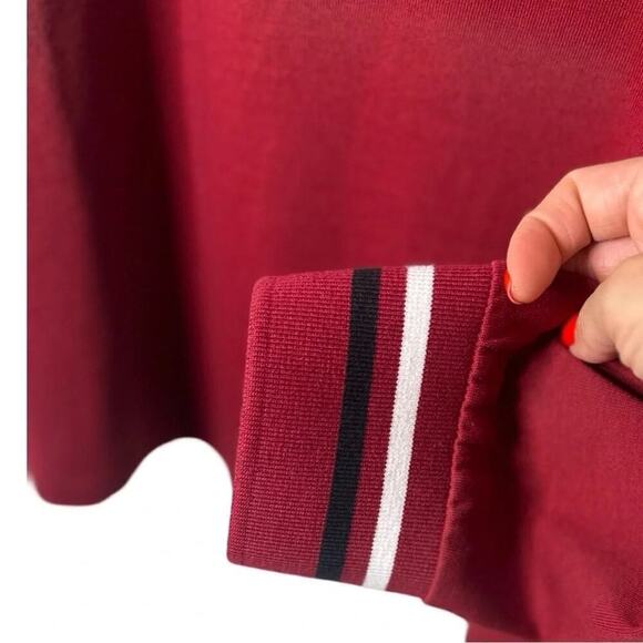 Guess Y2K Men’s Long Sleeve Red & Black Color Block Crewneck Shirt Size Large - Picture 4 of 8